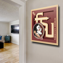 Florida State Seminoles 3D Logo Series Wall Art - 12"x12"
