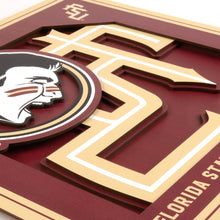 Florida State Seminoles 3D Logo Series Wall Art - 12"x12"