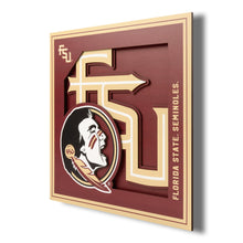 Florida State Seminoles 3D Logo Series Wall Art - 12"x12"