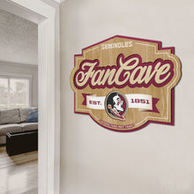 Florida State Seminoles 3D Fan Cave Wood Sign