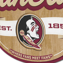 Florida State Seminoles 3D Fan Cave Wood Sign