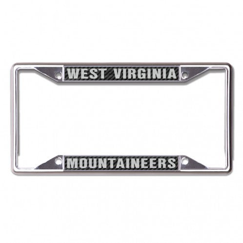 West Virginia Mountaineers Black Chrome License Plate Frame