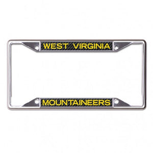 West Virginia Mountaineers Black Chrome License Plate Frame