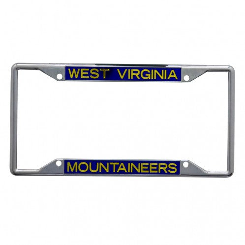 West Virginia Mountaineers Chrome Metal License Plate Frame 