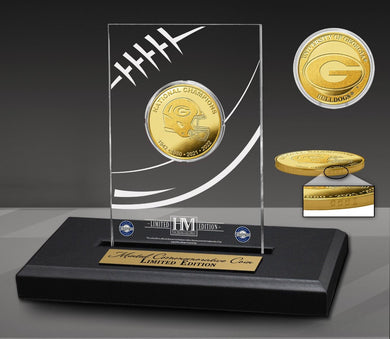 Georgia Bulldogs 4-Time National Champions Gold Coin Acrylic