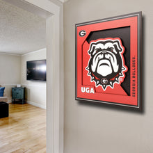 Georgia Bulldogs 3D Logo Series Wall Art - 12"x12"