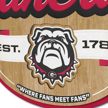 Georgia Bulldogs 3D Fan Cave Wood Sign