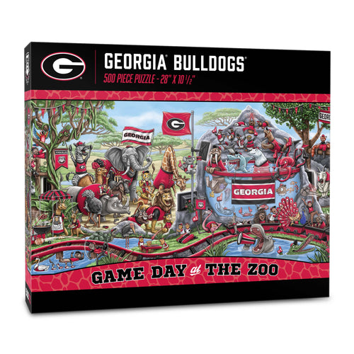 Georgia Bulldogs Game Day At The Zoo 500 Piece Puzzle
