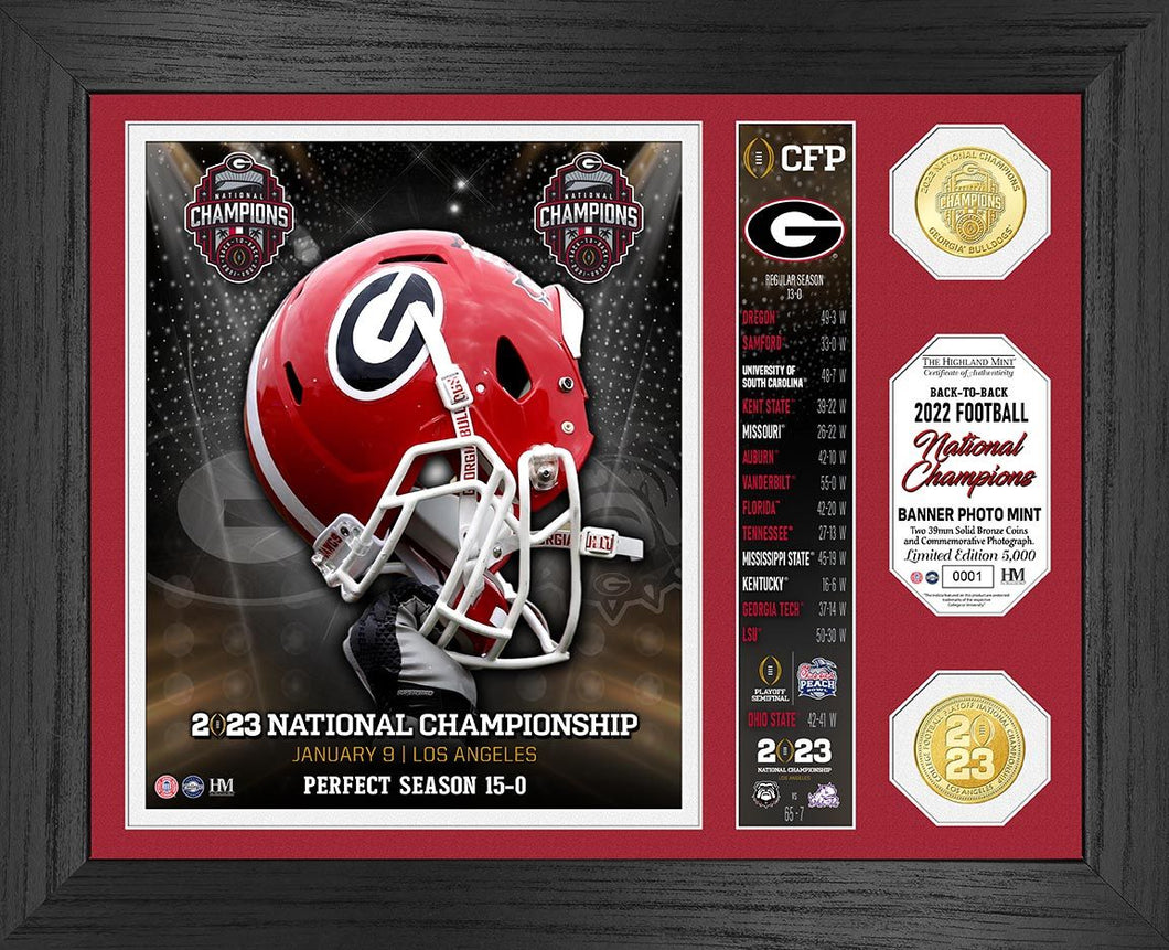 Georgia Bulldogs 2022 College Football National Champions BANNER Bronze Coin Photo Mint CFP