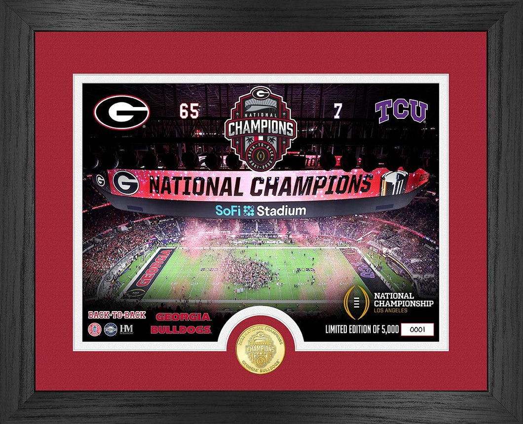 Georgia Bulldogs 2022 College Football National Champions Celebration Bronze Coin Photo Mint CFP