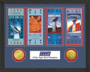 New York Giants Super Bowl Championship Ticket Collection