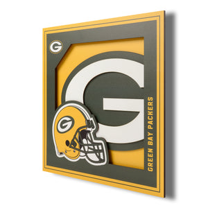 Green Bay Packers 3D Logo Series Wall Art - 12"x12"