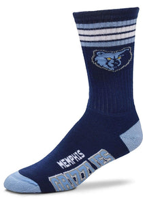 Memphis Grizzlies - 4 Stripe Deuce Crew Socks