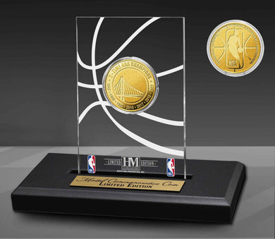 Golden State Warriors 7-Time Gold Coin Acrylic Desk Top