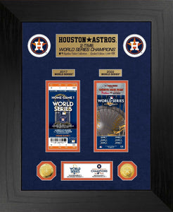 Houston Astros Deluxe  2-Time World Series Champions Gold Coin & Ticket Collection