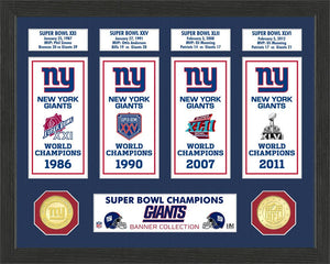 New York Giants Super Bowl Banner Collection Photo Mint