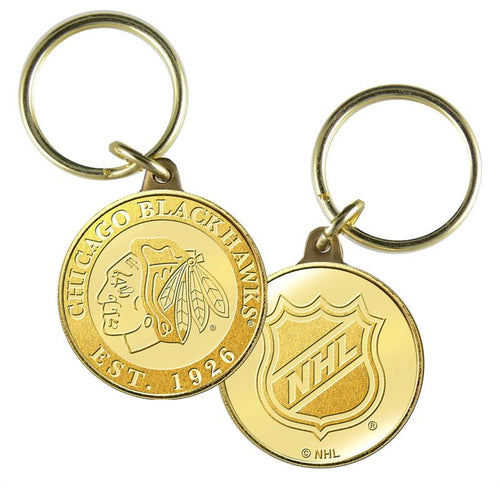 Chicago Blackhawks Bronze Team Keychain