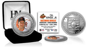 Cal Ripken Jr. Baltimore Orioles Baseball Hall of Fame Silver Color Coin