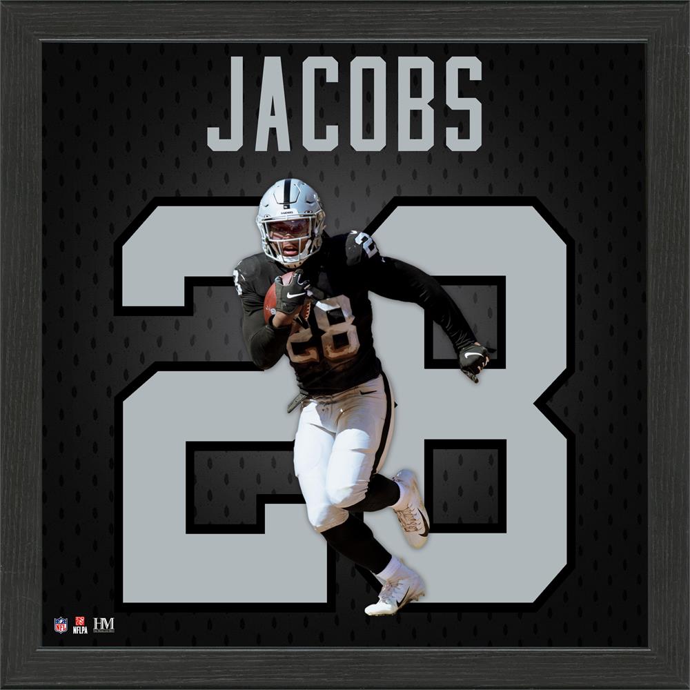 Josh Jacobs Las Vegas Raiders Impact Jersey Frame