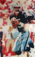jeff hostetler raiders autograph, wvu football