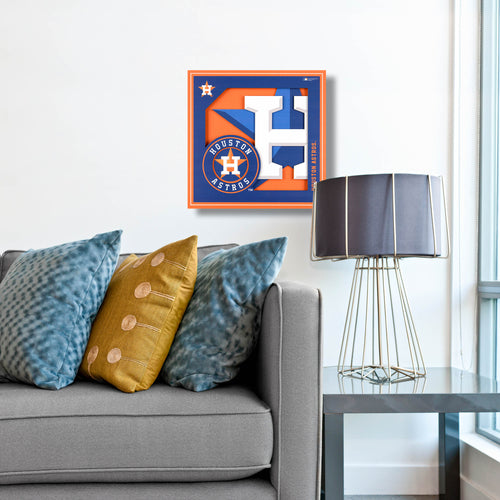 Houston Astros 3D Logo Series Wall Art - 12