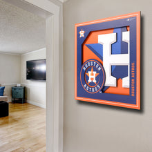 Houston Astros 3D Logo Series Wall Art - 12"x12"