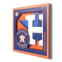 Houston Astros 3D Logo Series Wall Art - 12"x12"