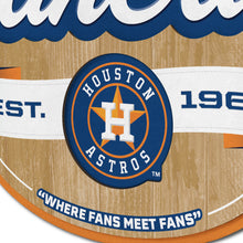 Houston Astros 3D Fan Cave Wood Sign