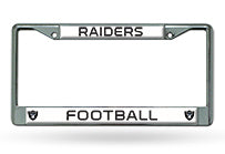 Raiders Football Chrome License Plate Frame