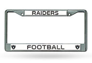 Raiders Football Chrome License Plate Frame