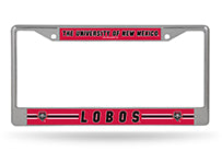 New Mexico Lobos Chrome License Plate Frame