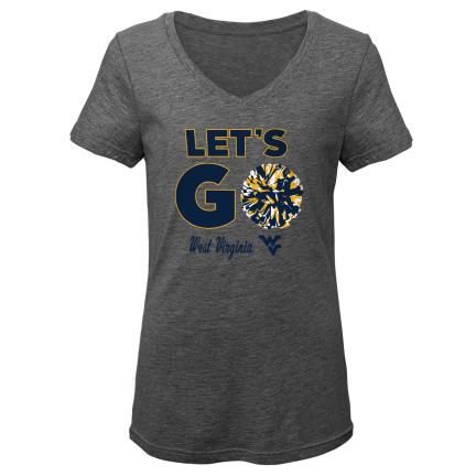 West Virginia Mountaineers Let's Go Girls Triblend Shirt