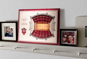 indiana hoosiers basketball assembly hall 3d stadiumview wall art