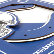 Indianapolis Colts 3D Logo Series Wall Art - 12"x12"