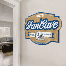 Indianapolis Colts 3D Fan Cave Wood Sign