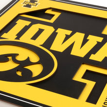 Iowa Hawkeyes 3D Logo Series Wall Art - 12"x12"