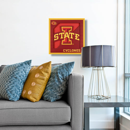 Iowa State Cyclones 3D Logo Series Wall Art - 12