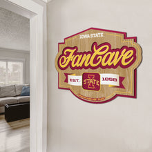 Iowa State Cyclones 3D Fan Cave Wood Sign