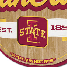 Iowa State Cyclones 3D Fan Cave Wood Sign