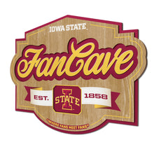 Iowa State Cyclones 3D Fan Cave Wood Sign