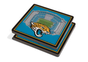 Jacksonville Jaguars 3D StadiumViews Coaster Set