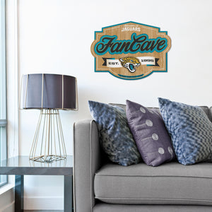 Jacksonville Jaguars 3D Fan Cave Wood Sign