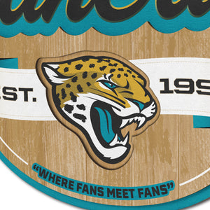 Jacksonville Jaguars 3D Fan Cave Wood Sign