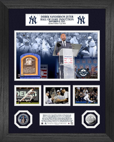 Derek Jeter New York Yankees HOF Induction Day Marquee Silver Coin Photo Mint