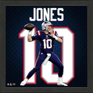 Mac Jones New England Patriots Impact Jersey Frame