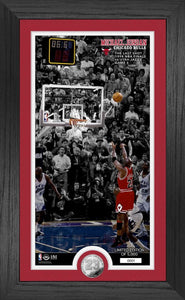 Michael Jordan Chicago Bulls The Last Shot 98 Finals Silver Coin Photo Mint