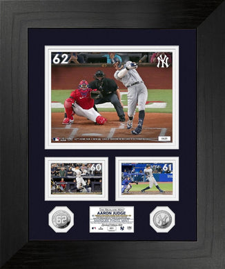 Aaron Judge New York Yankees AL Single Season HR Record Marquee Silver Coin Photo Mint