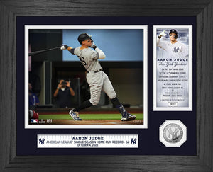 Aaron Judge New York Yankees A.L. Single Season Home Run Record 62 Silver Coin Photo Mint