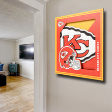 Kansas City Chiefs 3D Logo Series Wall Art - 12"x12"