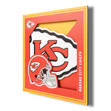 Kansas City Chiefs 3D Logo Series Wall Art - 12"x12"